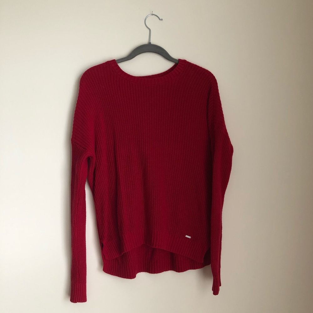 red hollister sweater